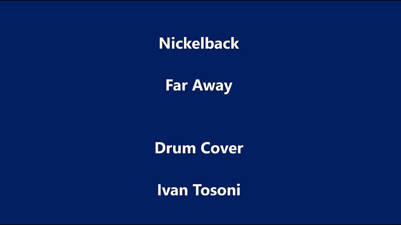 Nickelback - Far Away - Drum Cover