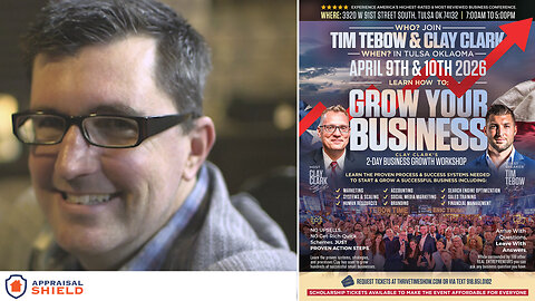 Appraisals | Building An Appraisal Business + Celebrating Exponential Growth of Clay Clark Client, AppraisalShield.com + Business to Business Marketing 101 + Join Tebow At April. 9-10 ThrivetimeShow.com Business Conference