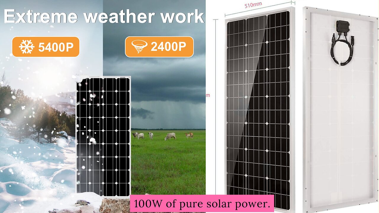 Effizientes 100W Solarpanel 12V – Nachhaltige Energie für Wohnmobil, Boot & Haushalt