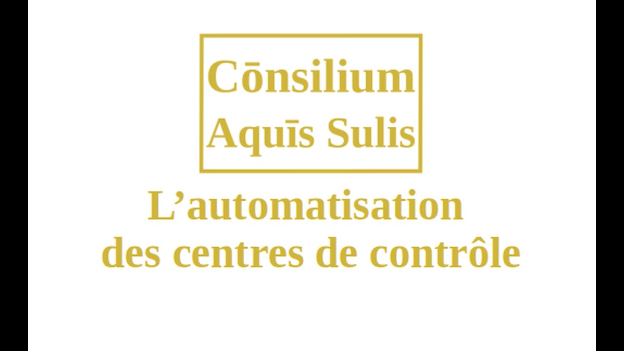 L’automatisation des centres de contrôle (Français)