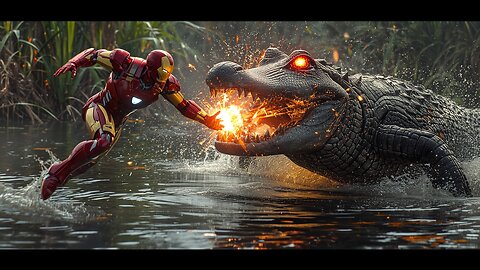 Iron man vs cyber crocodile