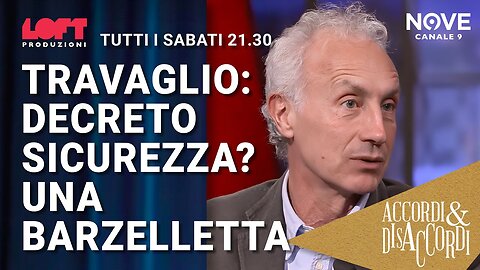 Marco Travaglio in tv: decreto sicurezza? Una barzelletta..tutti questi decreti sicurezza sono fatti solo per rassicurare, ma non servono quasi a nulla..ma entrato comunque in vigore e reso legge il 12 aprile 2025
