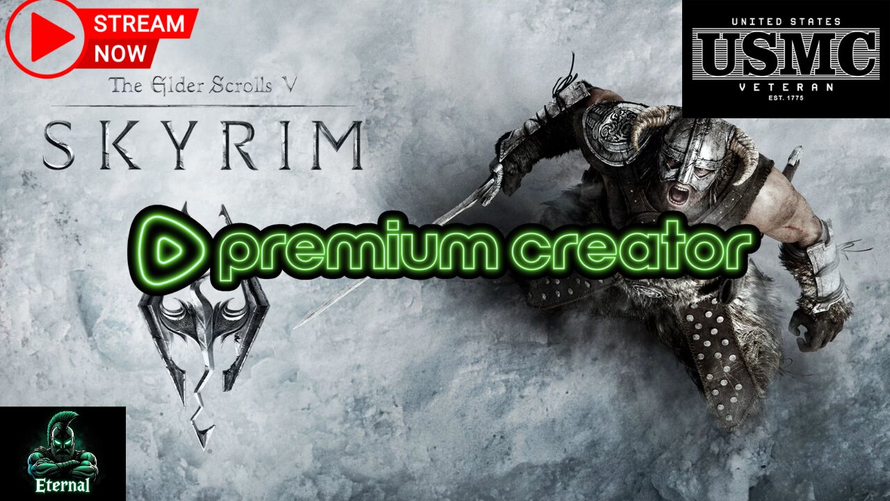 Live at 9pm Central! Come Hang Out w/ a USMC Vet Playing Skyrim! Skyrim Therapy Mondays!!!