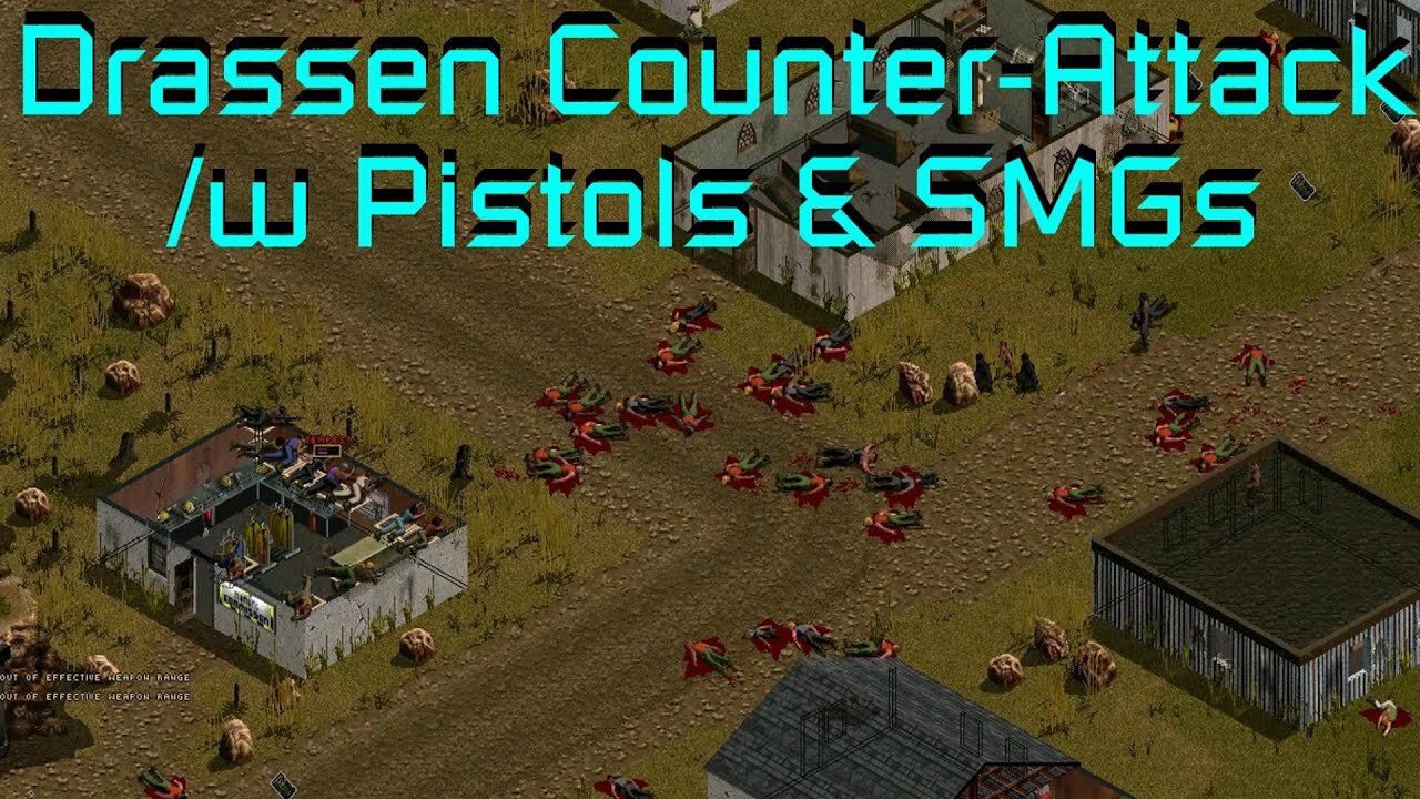 Jagged Alliance 2 v1.13 Drassen Counter-Attack 11 Mercs/w Pistols&SMGs+20 Militia VS 64 Soldiers