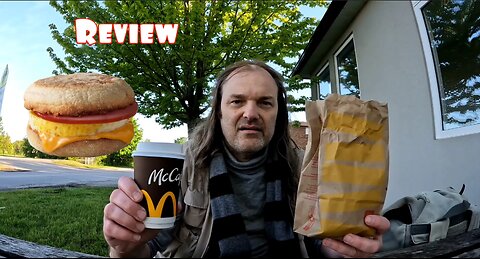 McDonald's Egg McMuffin Canadian Bacon Original + Dark Roast Coffee Caramel Shot Review