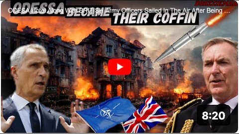 "Odessa Hotel and British Army Officers Airborne After Russian Attack"
