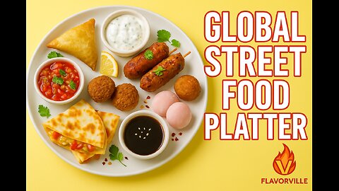 Global Street Food Platter – FlavorVille Viral Feast