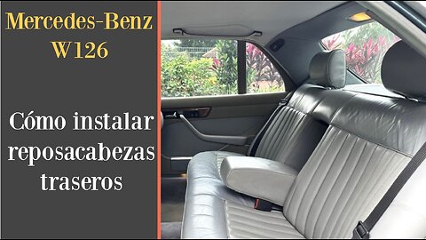 Mercedes Benz W126 - Cómo montar reposacabezas traseros en Clase S tutorial paso a paso 1269707450
