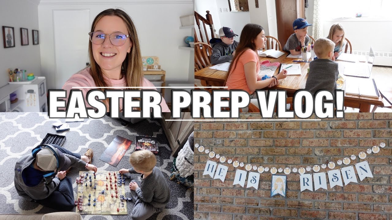 EASTER ACTIVITIES, MEAL PREP, & NO SCREEN TIME! | LARGE FAMILY MOM VLOG