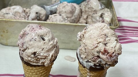 No Churn Chocolate Cherry 🍒 Ice Cream