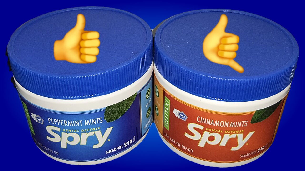 Spry Xylitol Peppermint and Cinnamon Mints Sugar Free Review