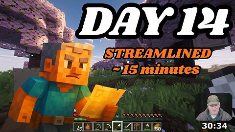 Minecraft Dad Challenge Day 14 (Streamlined): Lost Maps, Cherry Blossoms & the Ocean Twist!