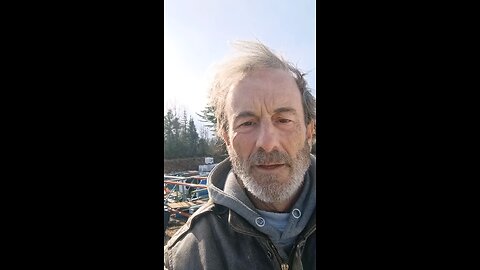 The wind blew over the pallet racking and farm stand.