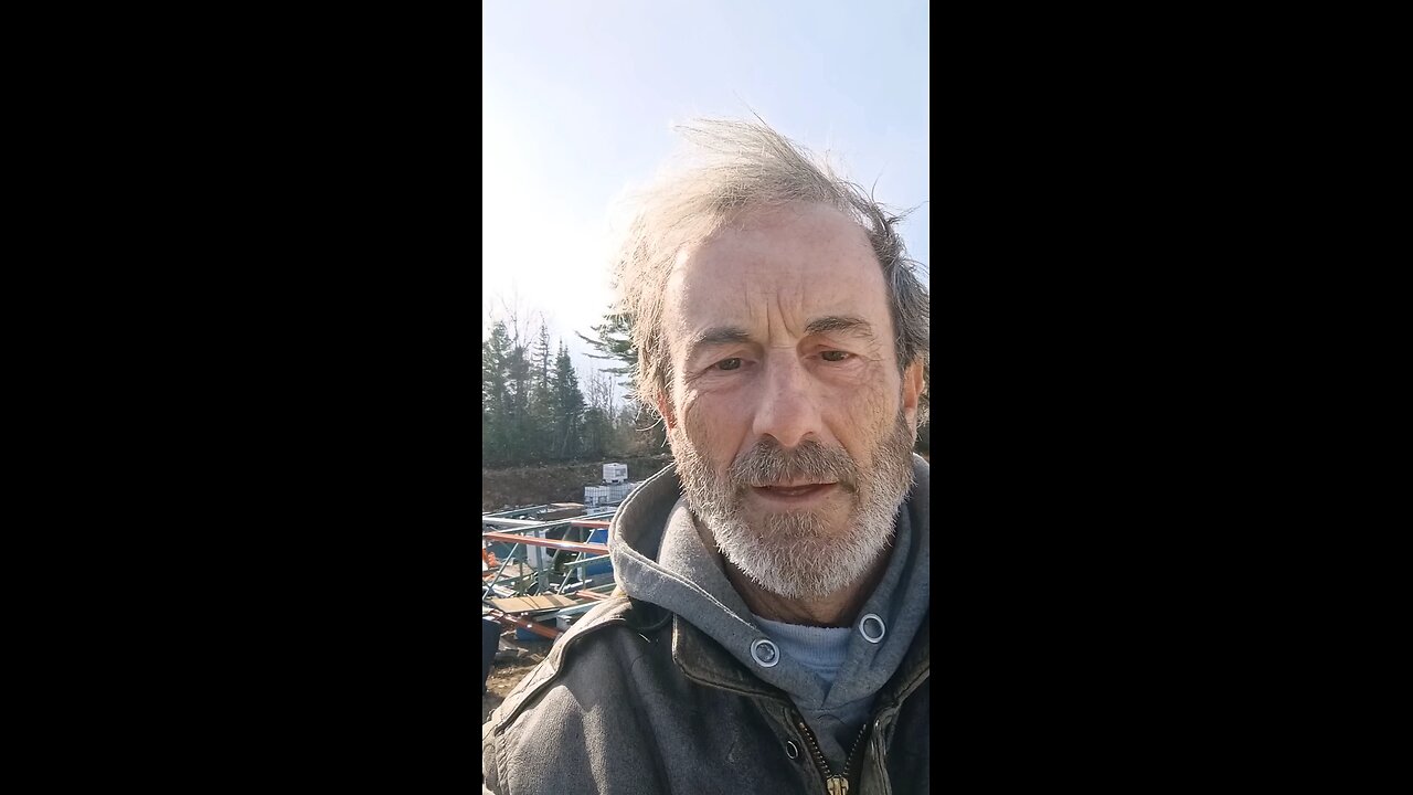 The wind blew over the pallet racking and farm stand.