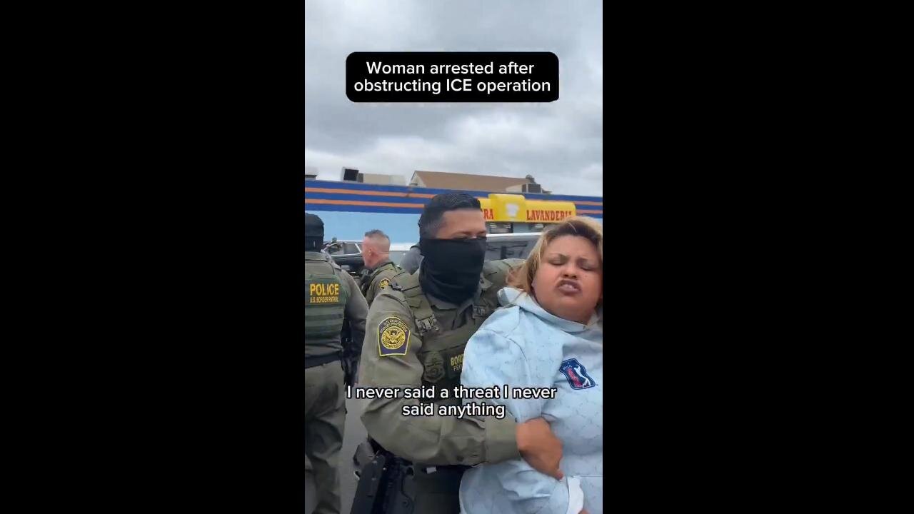 ICE: "You're under arrest for making a threat to a federal agent."