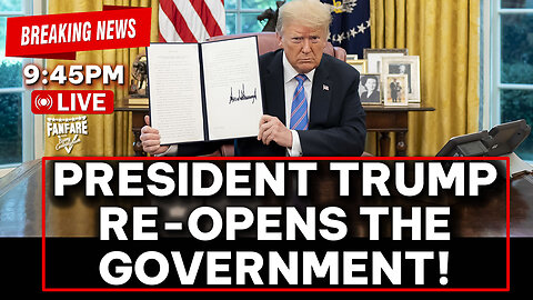 BREAKING NEWS: PRESIDENT TRUMP RE-OPENS THE UNITED STATES GOVERNMENT!