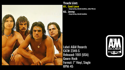 Pablo Cruise – Cool Love (Full Record) – 1981 – CAT.# 2349-S