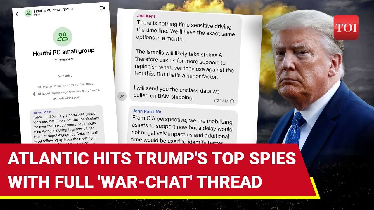 Atlantic's 2ND Bombshell Report Nukes Trump Admin; Publishes FULL Houthi 'War Plan' On Signal