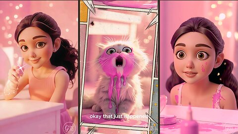When Nail Polish Explodes: Pixar-Style Soft Girl Chaos 💅✨