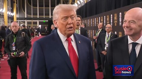 President Trump Speaks to Reporters Ahead of FIFA World Cup Drawing