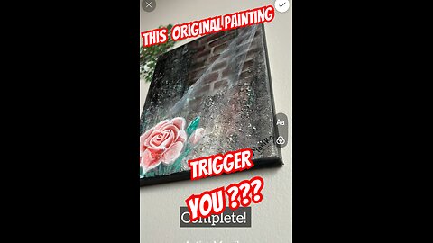 ⭕️ My Original Hand-Painted Textured Canvas "Be Your Own Sun (The Rose’s Secret)"