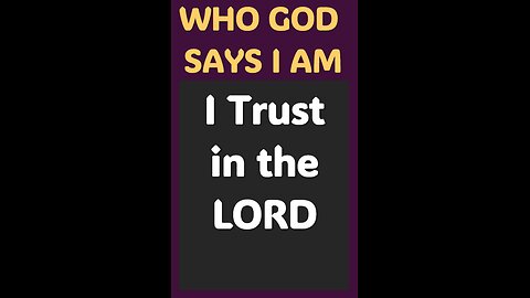 I TRUST IN THE LORD #wordofgod #Jesus #God #spirituality #power #strength #defender #help