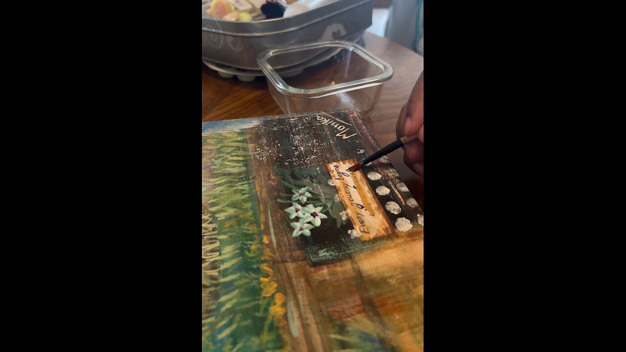 ⭕️My Recent painting for a farewell; customised for who is leaving house, winnipeg city & university