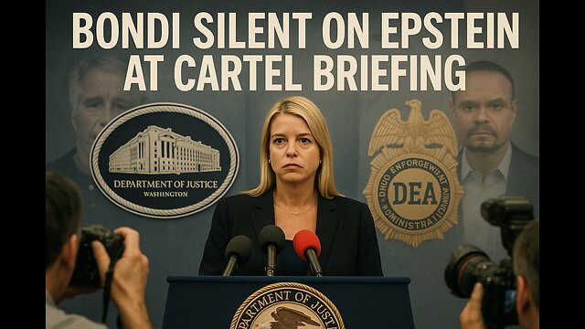 Pam Bondi Dodges Epstein, Questions at DOJ Drug Cartel Briefing
