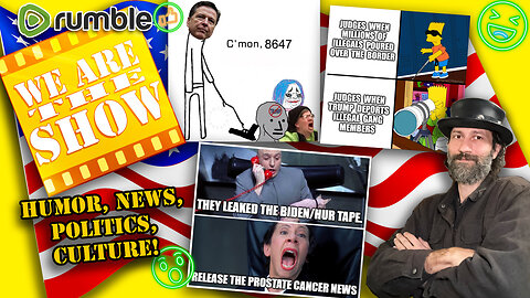 Sun 5-18 7PM EST News, Culture, Politics and More! Show tries Rumble Studio again.