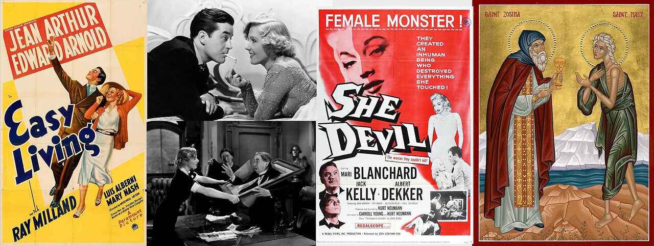 WATCH-PARTY DOUBLE-FEATURE --- "Easy Living" & "She Devil" (1937 & 1957)