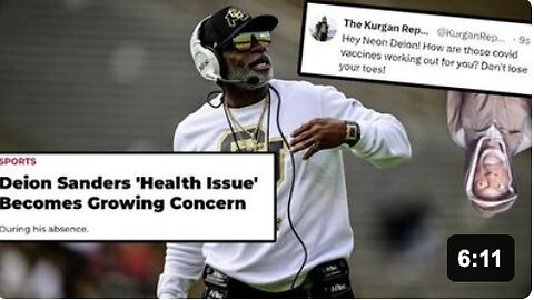 Chief vaccine hustla Neon Deion Sanders' health woes continue!