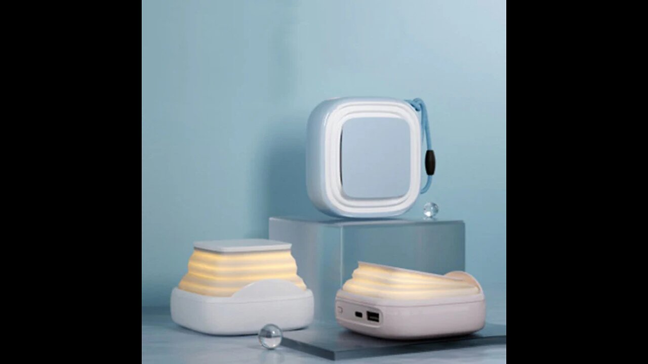 10000mAh Multi-function Mini Wireless Power Bank with Night Light, Supports Wireless_Wired Charging