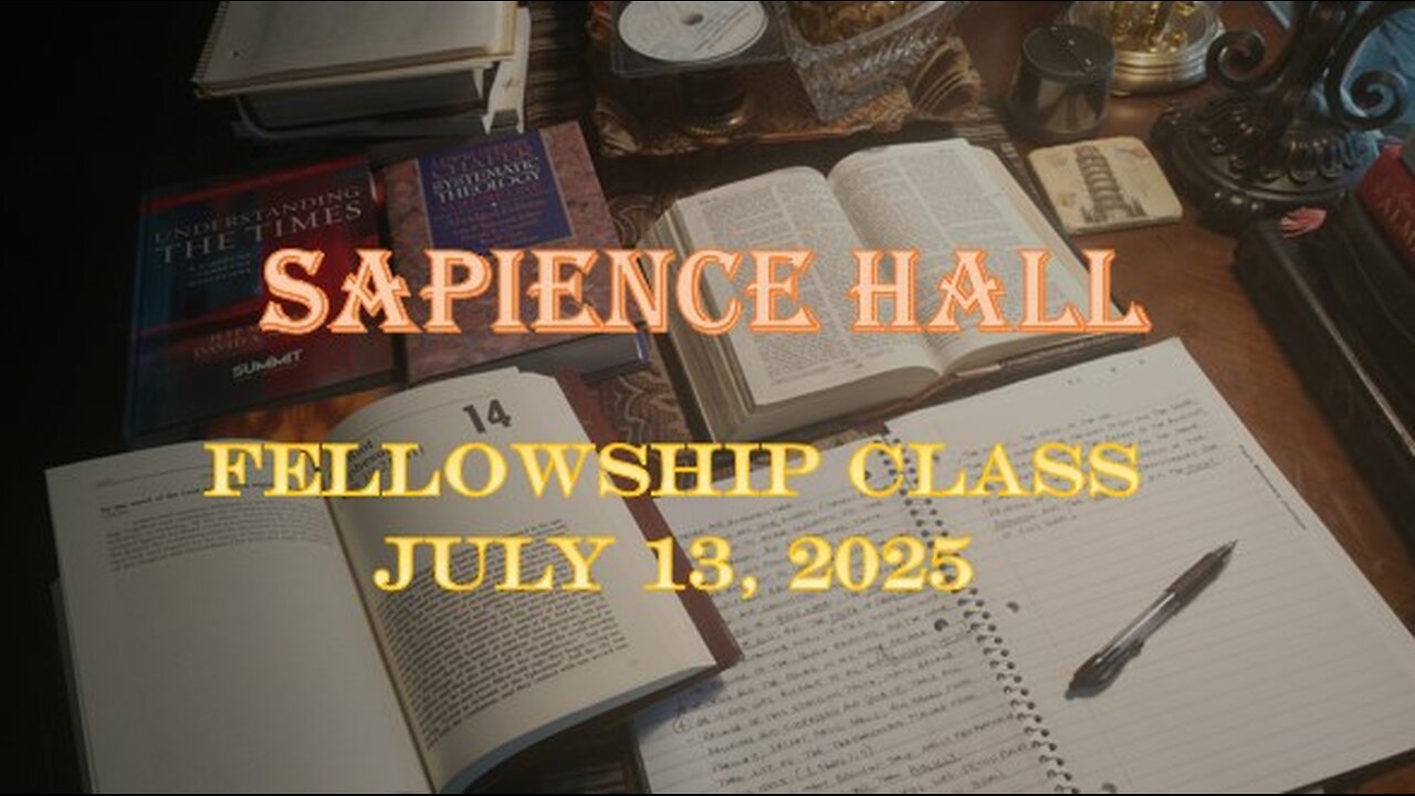 Sapience Hall - Sunday School - Fellowship Class - July 13, 2025 - Zephaniah 2:4-9
