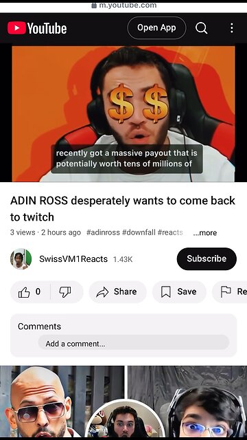 Adin Ross wants to come back to twitch why is that ?
