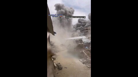 Tel al-Zaatar - North Gaza Strip -The moment a residential block was bombed