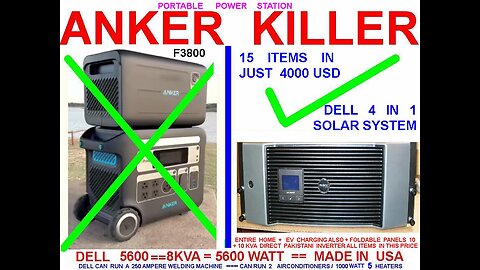ANKER SOLIX F3800 KILLER , DELL 5600 , CAN YOU GET 9 FACILITIES & 15 ITEMS IN 4000 USD ??