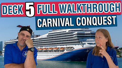 Exploring the Coolest Spots on Carnival Conquest Deck 5! | Tall Man's Cruise Adventures
