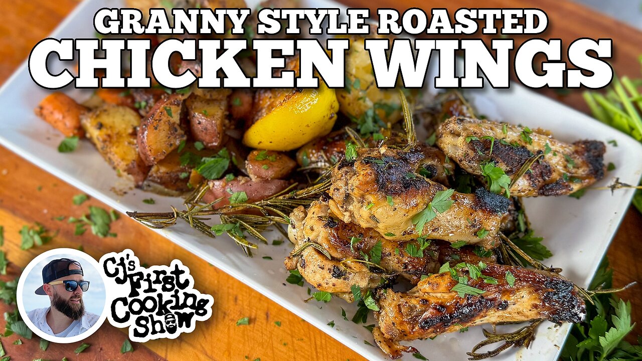 Granny Style Roasted Chicken Wings on the Blackstone Griddle