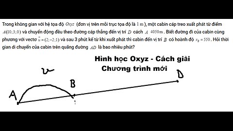 Toán 12: Hình Oxyz: Trong không gian với hệ tọa độ Oxyz ( đơn vị trên mỗi trục tọa độ là 1m)