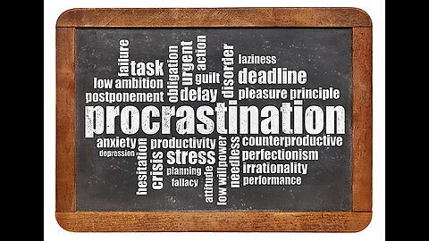 The Spirit of procrastination will cause stagnation both spiritually and physically!