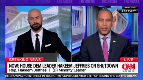 Hakeem Jeffries says the filibuster is a "Jim Crow relic," but he refused to agree with Trump