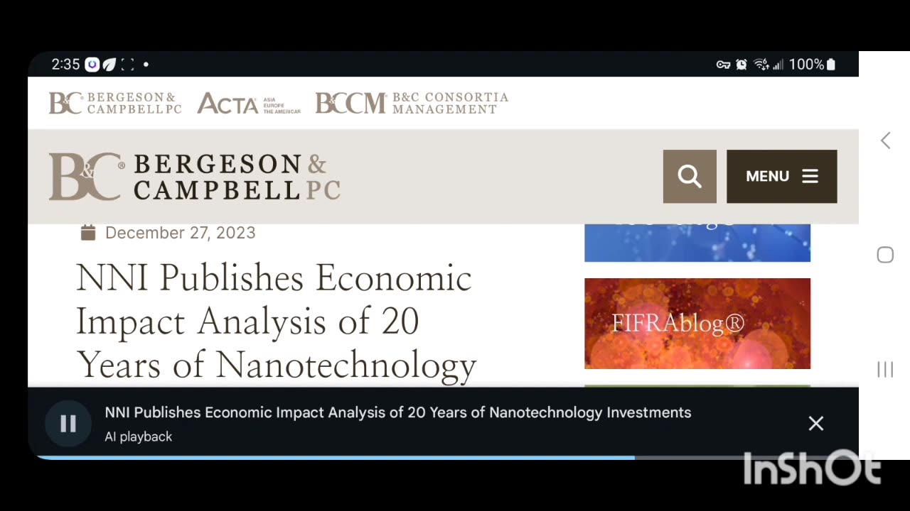 NNI Publishes Economic Impact Analysis of 20 Years of Nanotechnology Investments From Research to Commercialization: Need for NNI Focus