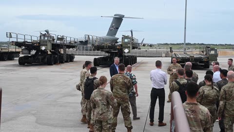Sec Air Force Meink briefed at 734th AMS, Guam (Port Dawgs!!!)