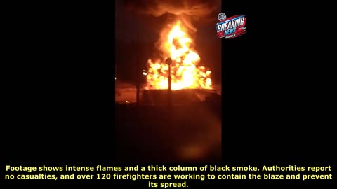 🔥 Massive Fire at Tuapse Refinery After Drone Attack