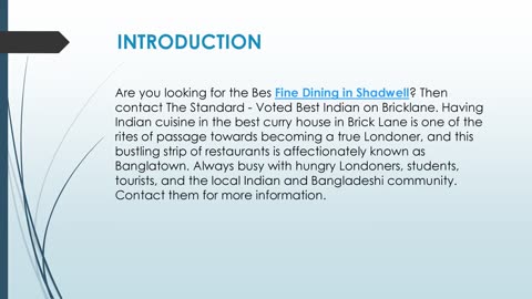 Best Fine Dining in Shadwell