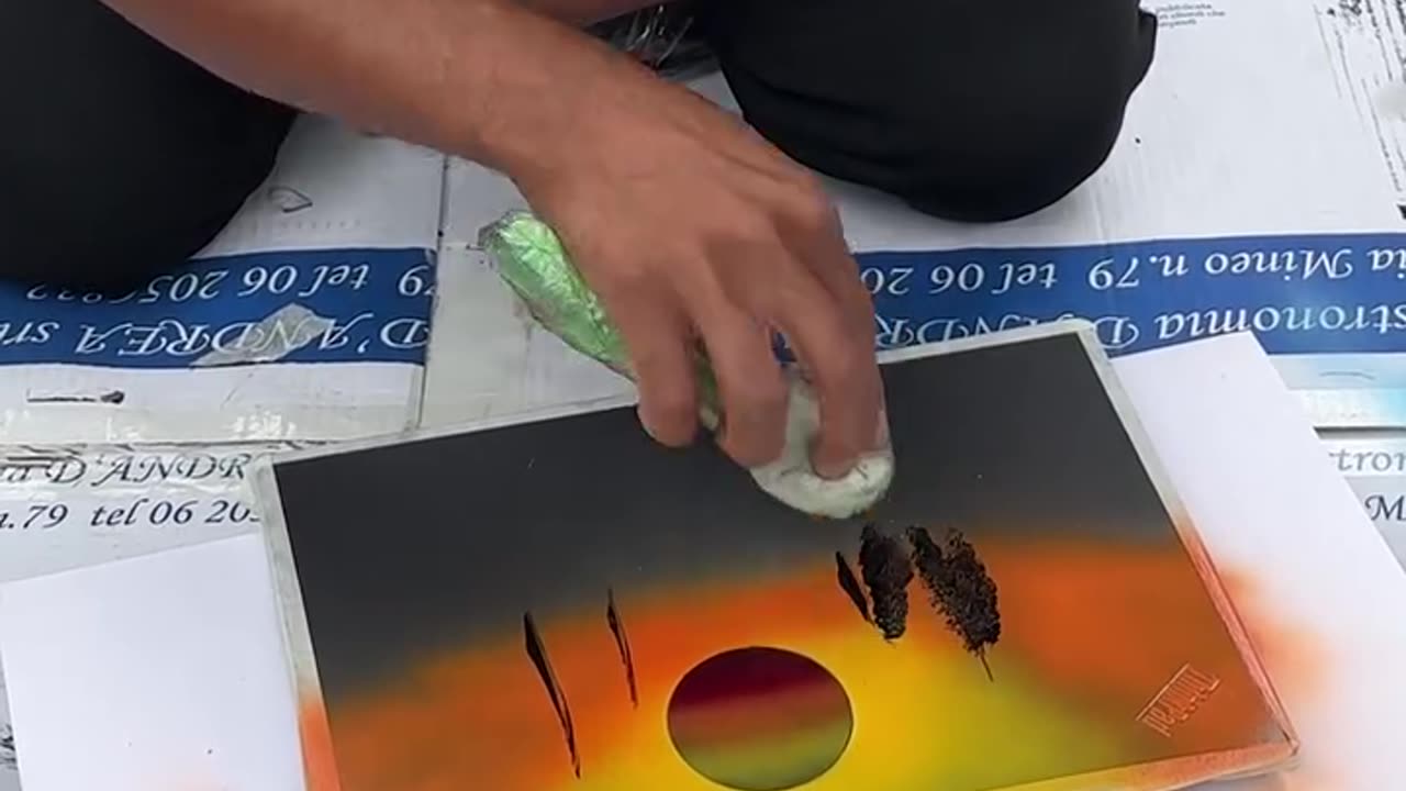 Asking A Street Artist in Rome To Paint My Laptop