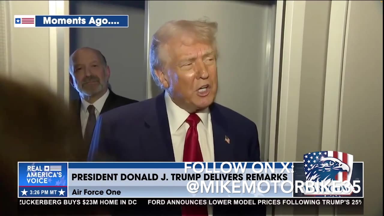 Trump takes questions on Air Force One Houthis and Iran Direct Talks Planned