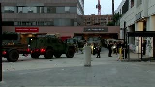 National Guard troops seen assembling at LA federal building