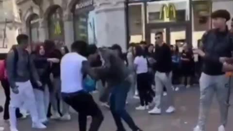 Africans versus Arabs in Milan. Thanks, Giorgia.