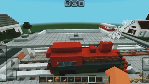 Railway stop in Minecraft